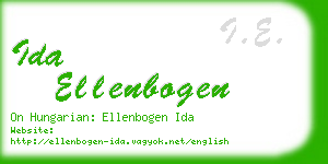 ida ellenbogen business card